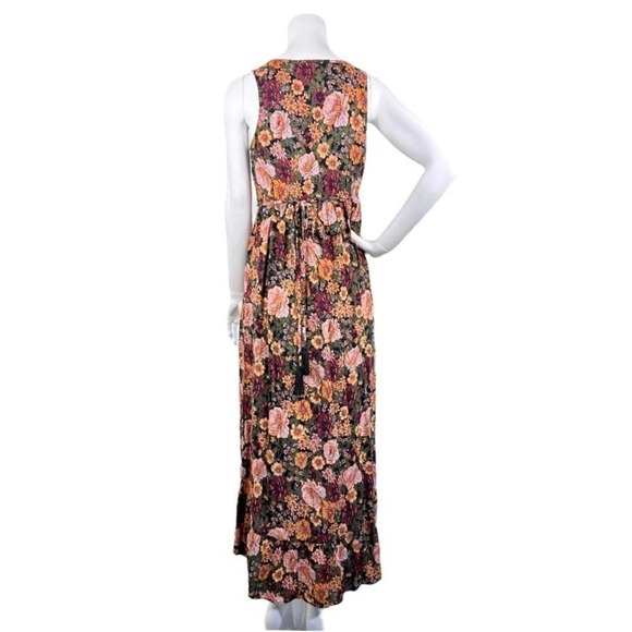Floral Wrap Midi Hi-Lo Dress Small Blush Pink, Butter Yellow Raga One Of A Kind - Picture 3 of 8